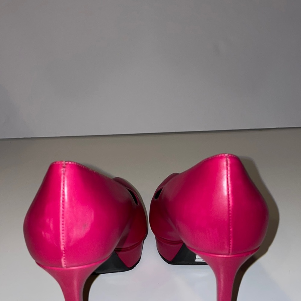 Saint Laurent Pink Leather Point Pumps Size 37 1/2 - Picture 5 of 9